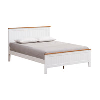 Harbourview Double Bed Frame Brown White
