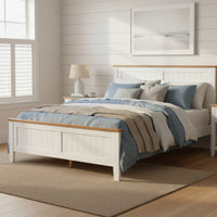 Harbourview Queen Bed Frame Brown White