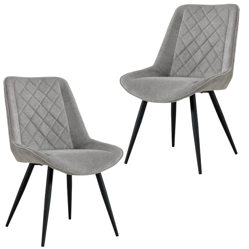 Helenium Set of 2 Dining Chair Grey 