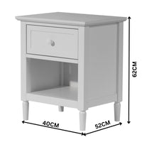 Hotham Bedside Table White