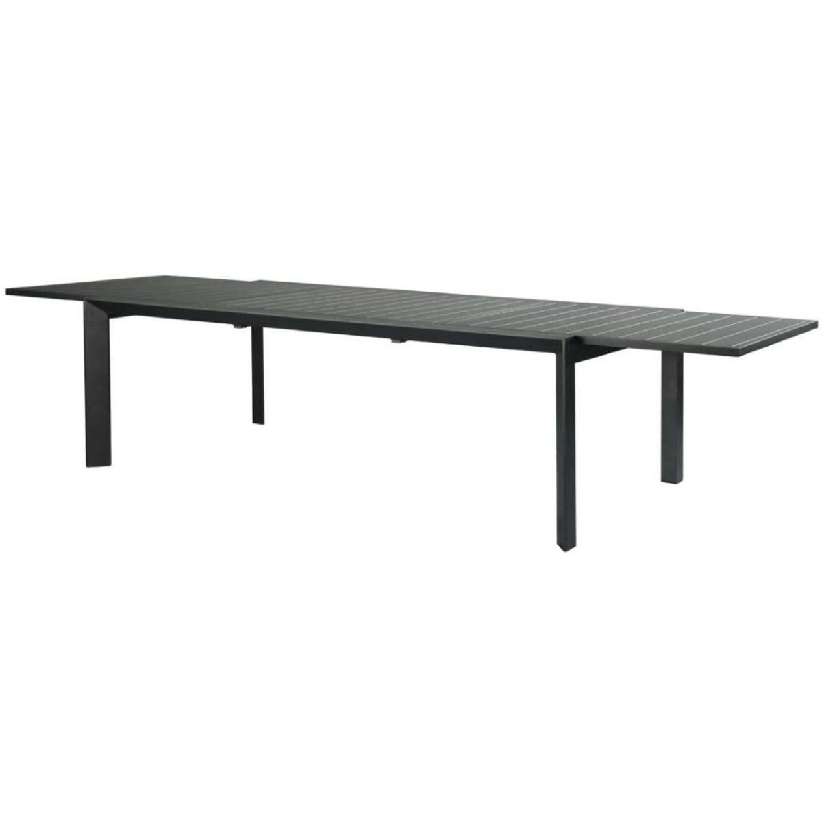 Iberia 13pc Outdoor Extensible Dining Table Chair Set Charcoal