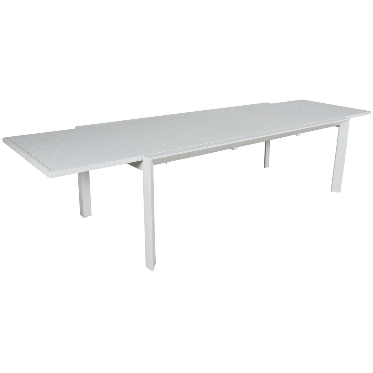 Iberia 13pc Outdoor Extensible Dining Table Chair Set White