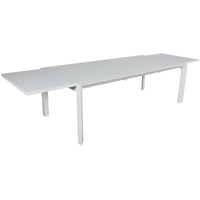 Iberia 13pc Outdoor Extensible Dining Table Chair Set White