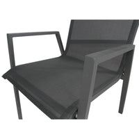 Iberia 2pc Set Outdoor Dining Chair Charcoal