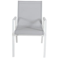 Iberia 2pc Set Outdoor Dining Chair White 