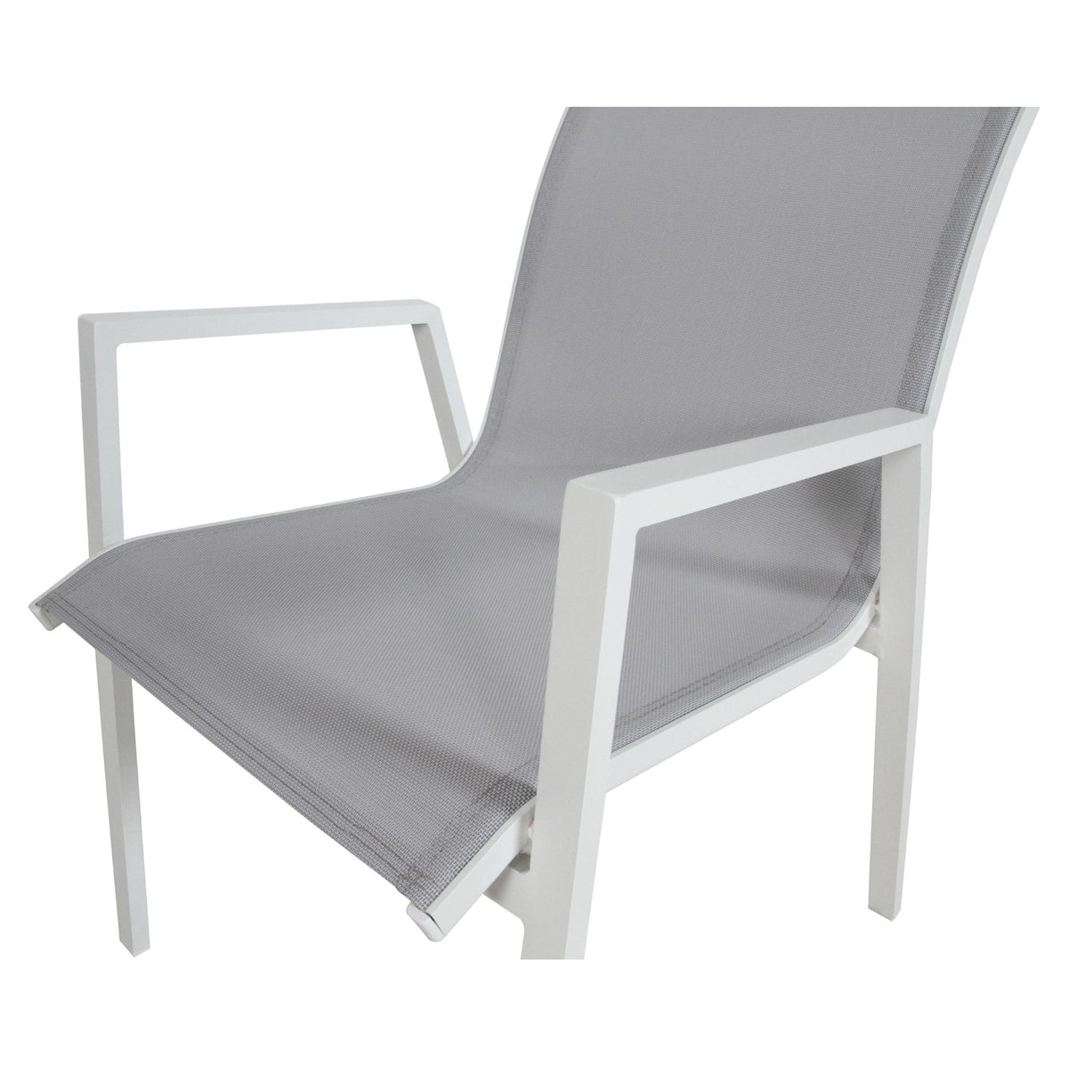 Iberia 2pc Set Outdoor Dining Chair White