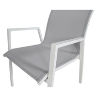 Iberia 2pc Set Outdoor Dining Chair White