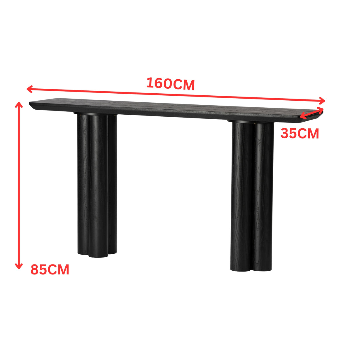 Imogen 160cm Console Hallway Entrance Table Black