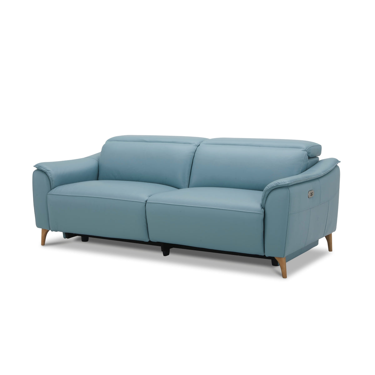 Inala 2.5 Seater Leather Electric Recliner Sofa Blue 
