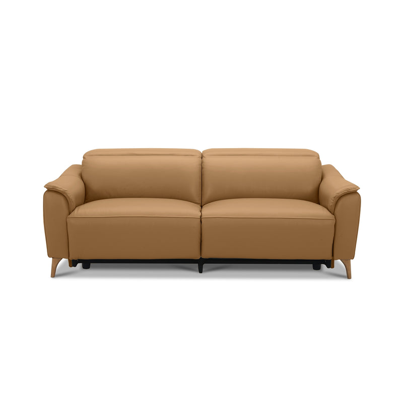 Inala 2.5 Seater Leather Electric Recliner Sofa Latte 