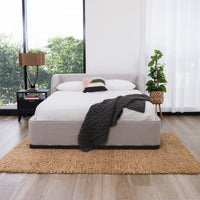 Jamar Fabric Bed Frame Grey King