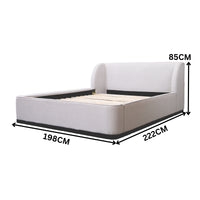 Jamar Fabric Bed Frame Grey King