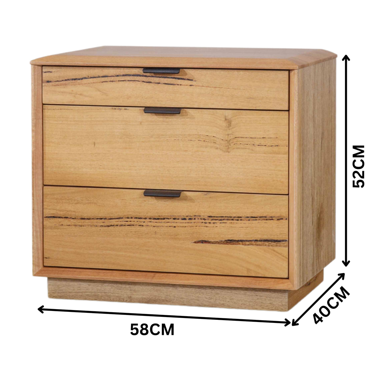 Japandi King Bed Frame Set Bedside Table Tallboy Natural Oak