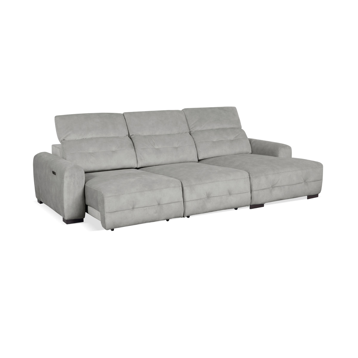 Jarden 2 Seater Sofa Electric Sectional Bed RHF Chaise Ash Grey