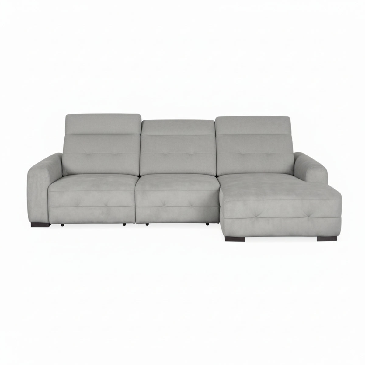 Jarden 2 Seater Sofa Electric Sectional Bed RHF Chaise Ash Grey