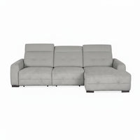 Jarden 2 Seater Sofa Electric Sectional Bed RHF Chaise Ash Grey