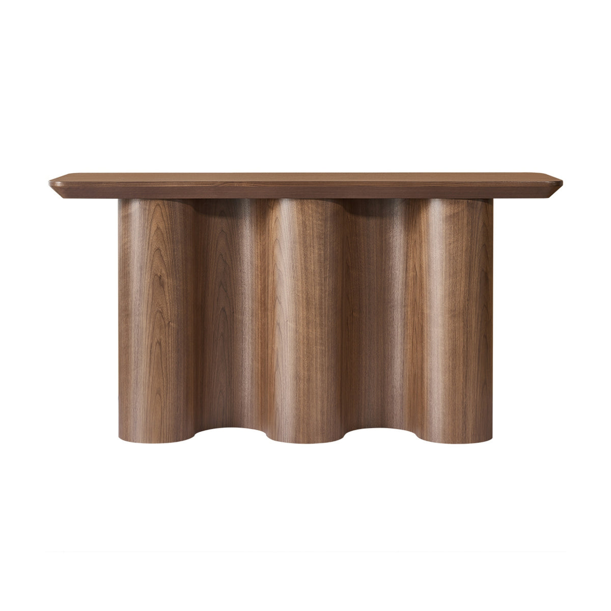 Jaya Wave 150cm Console Hallway Entrance Table Walnut