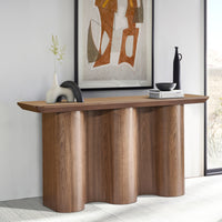 Jaya Wave 150cm Console Hallway Entrance Table Walnut