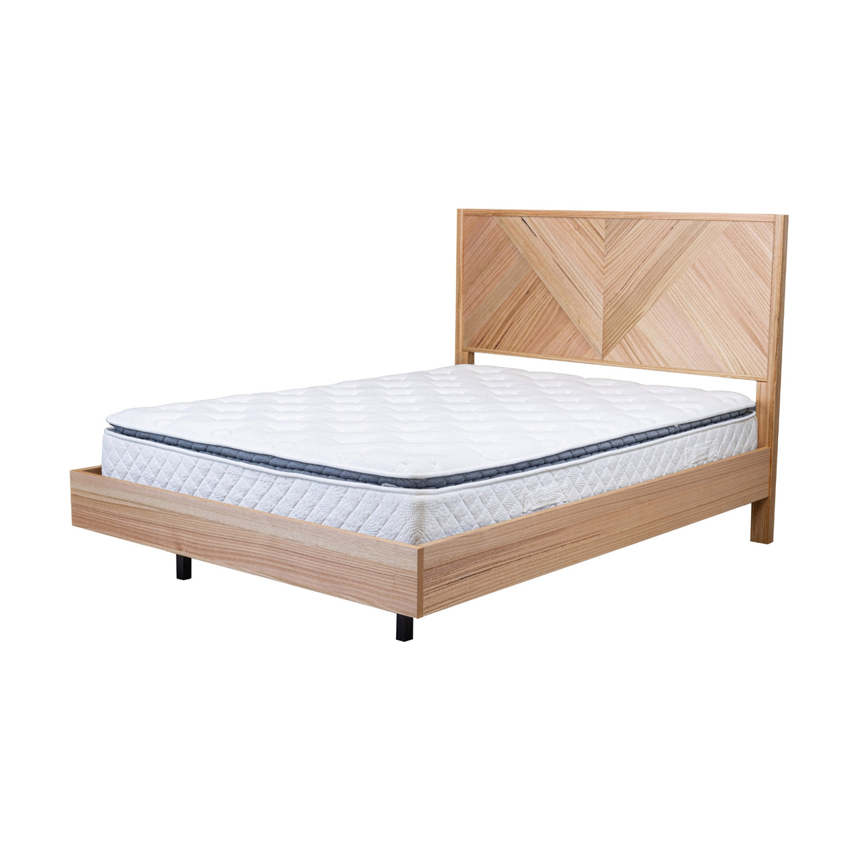 Jindy King Bed Frame Natural Oak