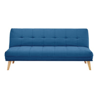Jovie 3 Seater Fabric Sofa Bed Blue