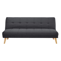 Jovie 3 Seater Fabric Sofa Bed Dark Grey