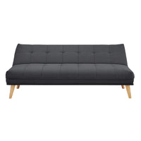 Jovie 3 Seater Fabric Sofa Bed Dark Grey