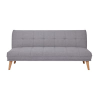 Jovie 3 Seater Fabric Sofa Bed Light Grey