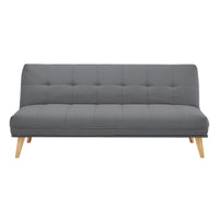 Jovie 3 Seater Fabric Sofa Bed Mid Grey