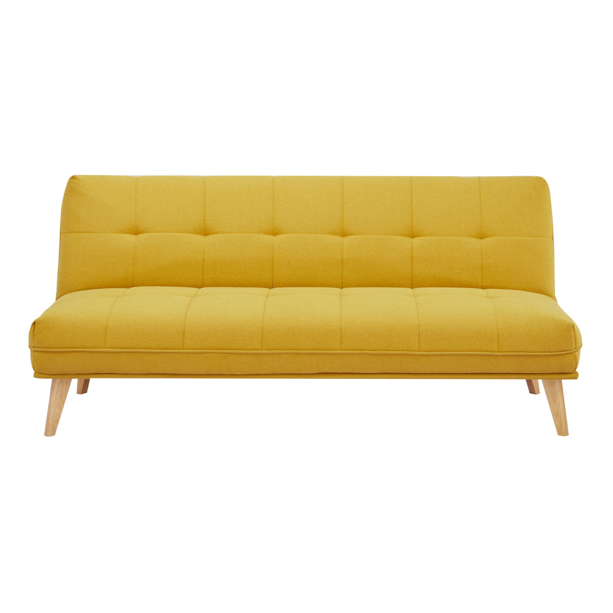 Jovie 3 Seater Fabric Sofa Bed Yellow