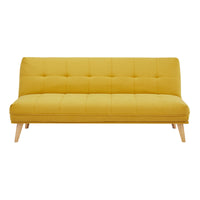 Jovie 3 Seater Fabric Sofa Bed Yellow
