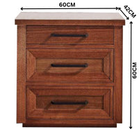 Joye 60cm Bedside Table Brown