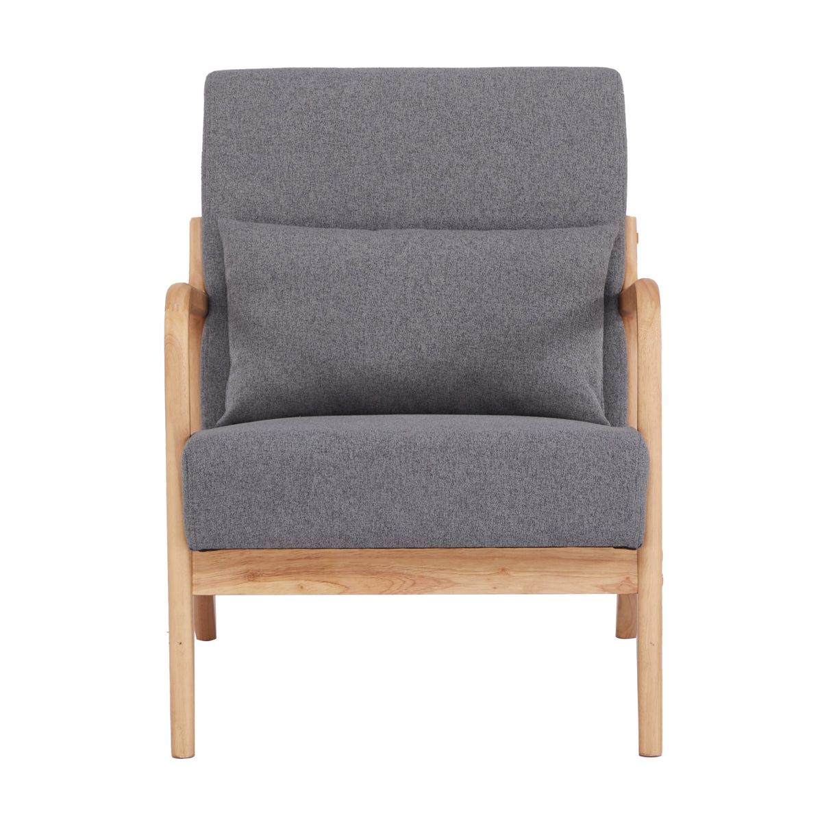 Kamden Pine Wood Armchair Charcoal Grey