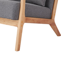 Kamden Pine Wood Armchair Charcoal Grey