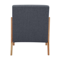 Kamden Pine Wood Armchair Charcoal