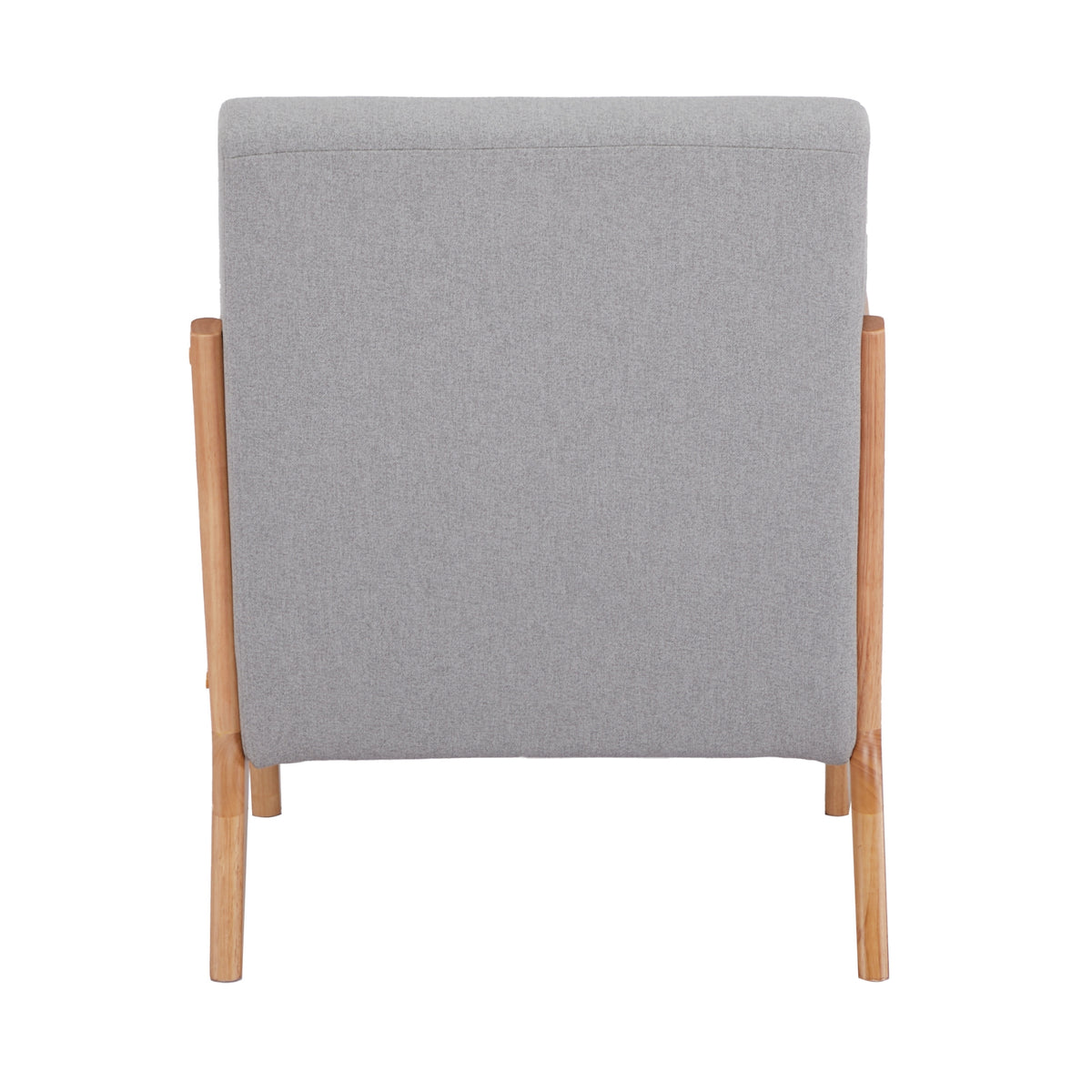 Kamden Pine Wood Armchair Light Grey