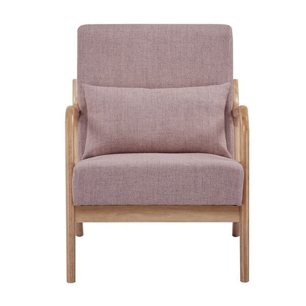 Kamden Pine Wood Armchair Pink
