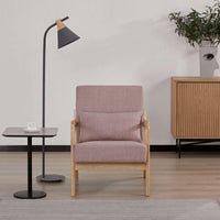 Kamden Pine Wood Armchair Pink