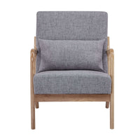 Kamden Pine Wood Armchair Grey
