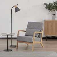 Kamden Pine Wood Armchair Grey