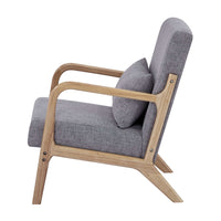 Kamden Pine Wood Armchair Grey