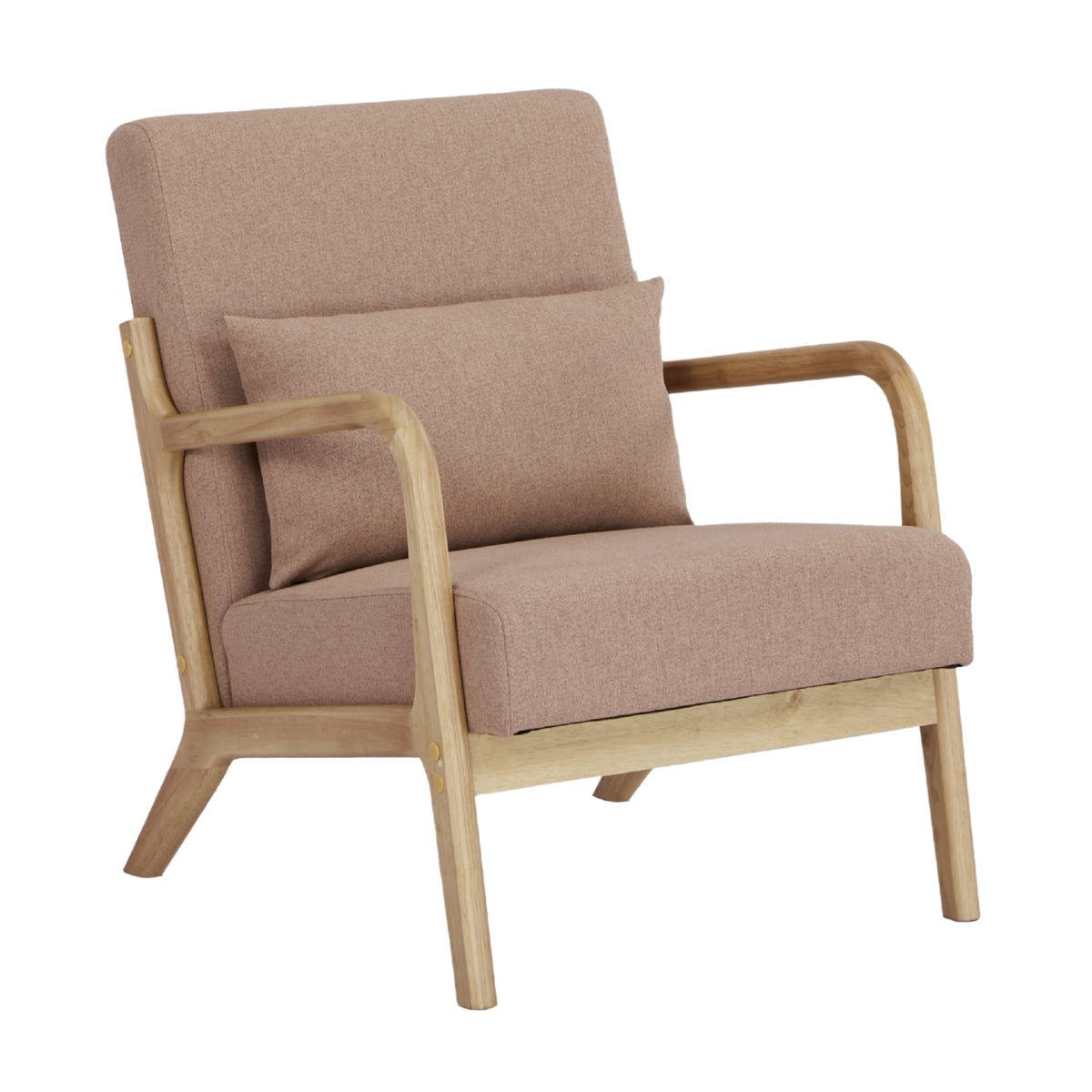 Kamden Pine Wood Armchair Light Pink