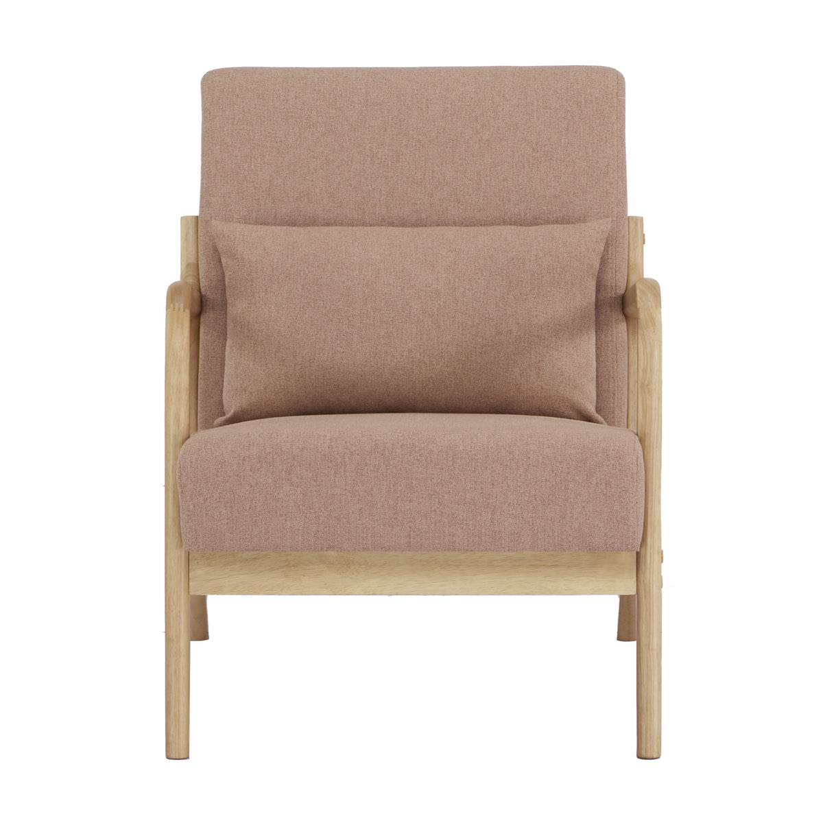 Kamden Pine Wood Armchair Light Pink