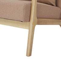 Kamden Pine Wood Armchair Light Pink