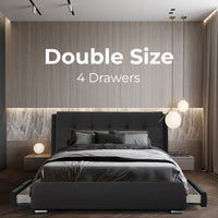 Kiama Bed Frame Grey Double 