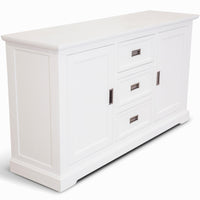 Laelia Buffet Table 166cm 2 Door 3 Drawer Acacia Wood Coastal Furniture -White