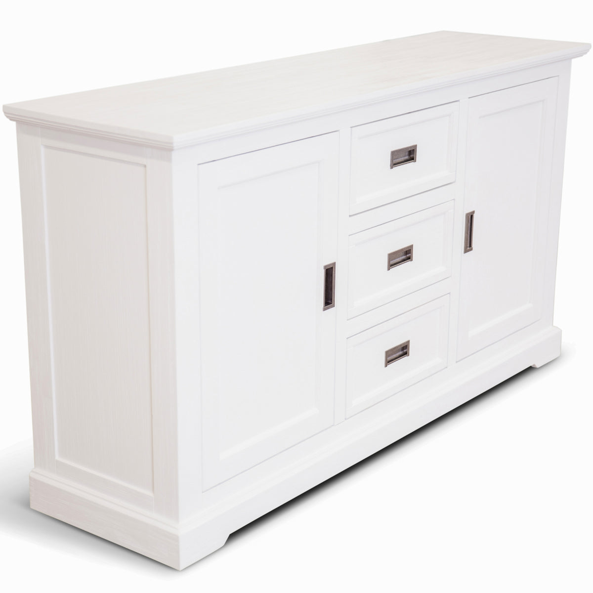 Laelia Buffet Table 166cm 2 Door 3 Drawer Acacia Wood Coastal Furniture -White