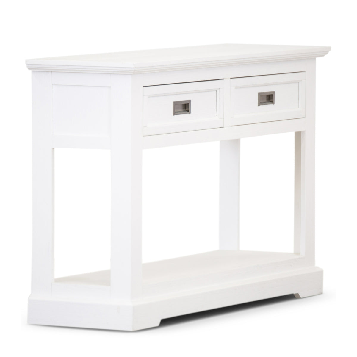 Laelia Console Hallway Entry Table 125cm Solid Acacia Timber Wood Coastal -White