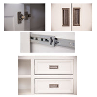 Laelia ETU Entertainment TV Unit 220cm 2 Door Solid Acacia Wood Coastal - White