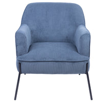 Leah Fabric Armchair Accent Chair Blue
