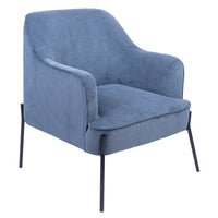 Leah Fabric Armchair Accent Chair Blue